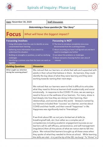 Focusing In: Determining a New School Focus