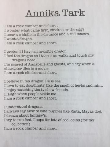 Div. 4: I Am Poems