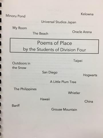 Div. 4: Poems of Place